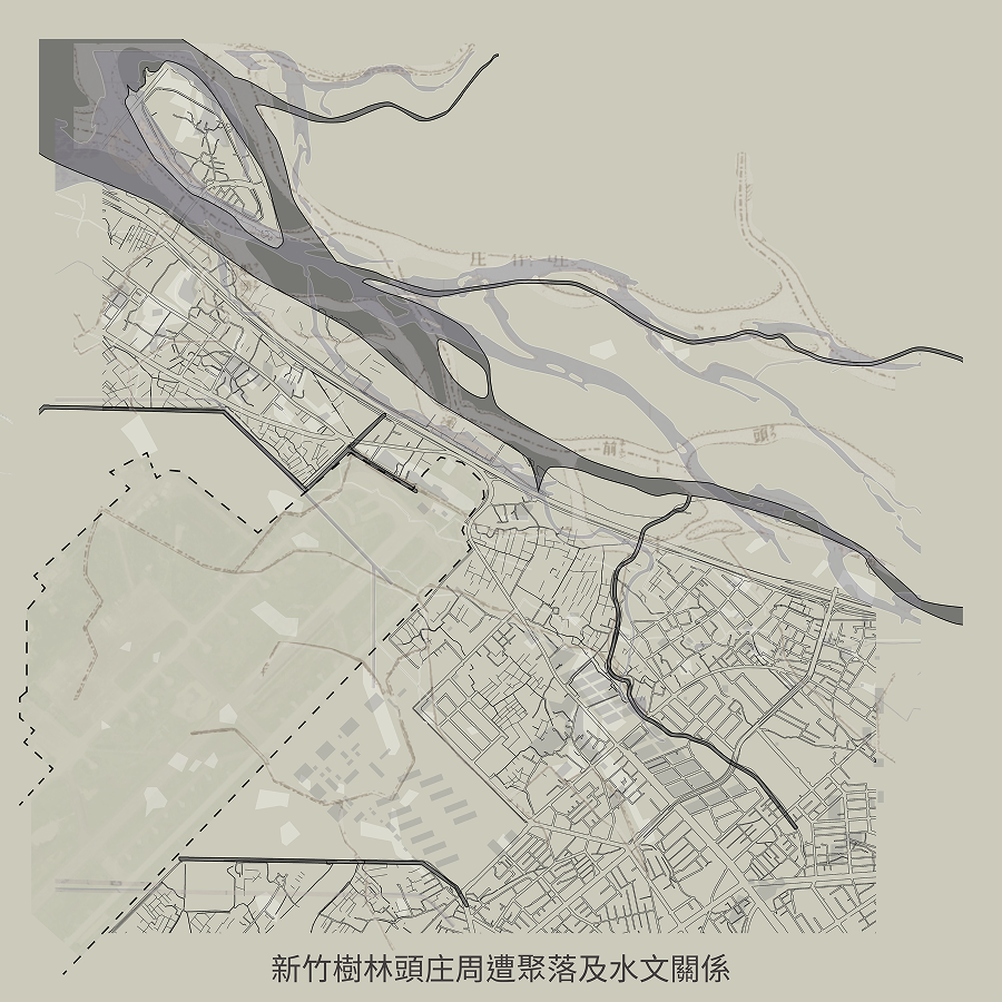 新竹樹林頭庄周遭聚落與水文關係